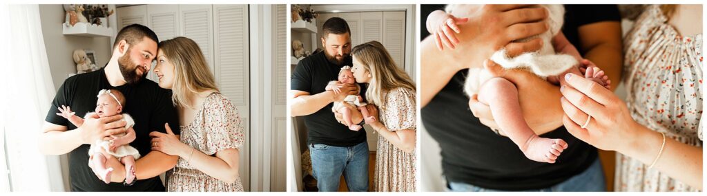 New parents in York, PA doting on their adorable newborn baby girl