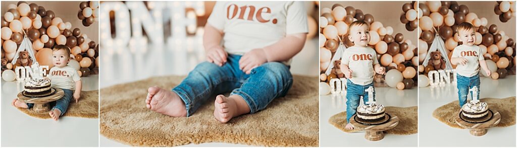 All about the details, these photos feature Leo's fat baby toes and sweet smile showing all his emotions about turning one year old. 
