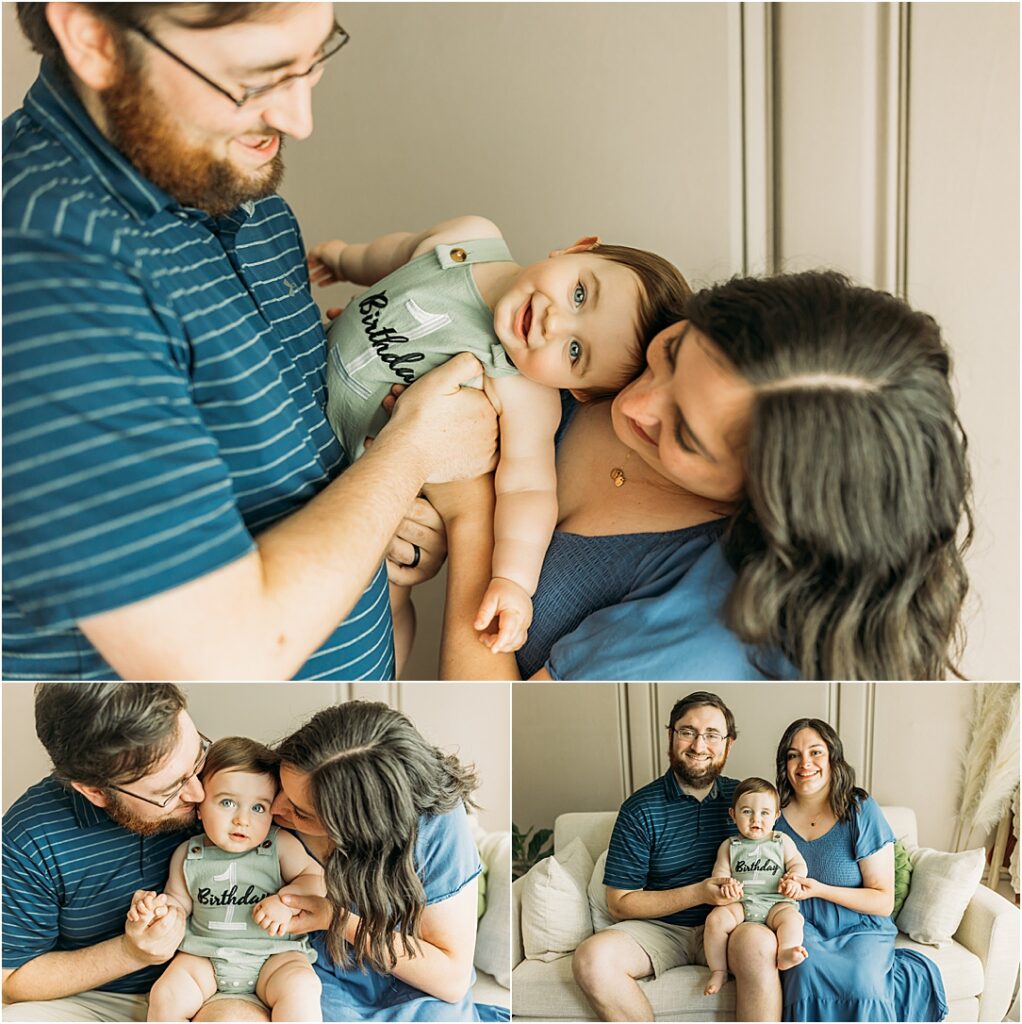 Family portraits are a must before your baby's cake smash session