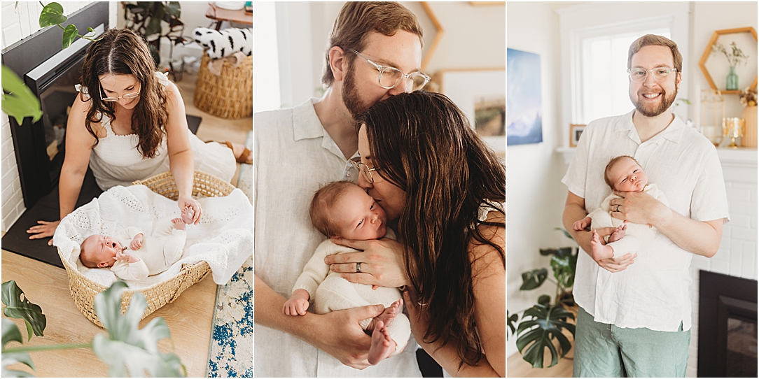 Mom and dad meticulously decorated their camp hill home making it the perfect backdrop for their in home newborn session