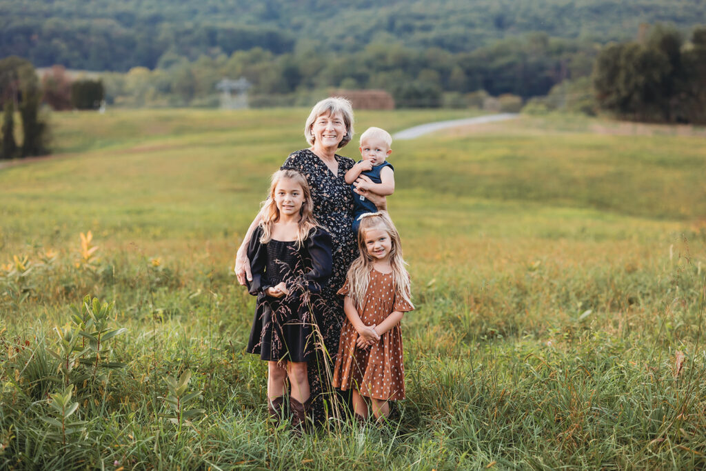 Extended Family Sessions in York PA featuring nonna and her grandbabies