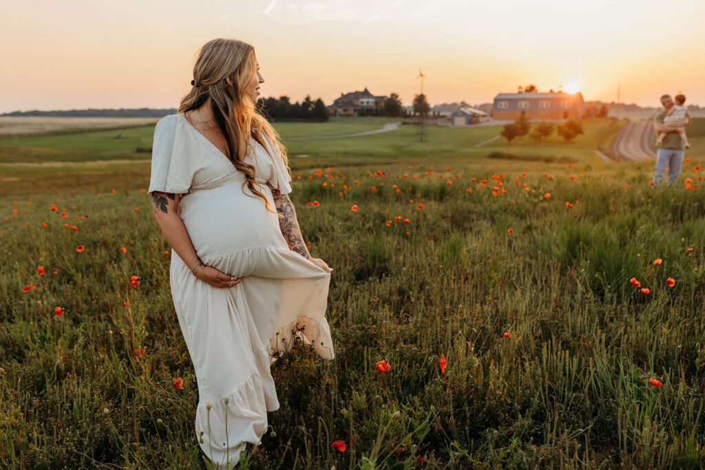 Maternity photo in Central PA studio by Kate McCord Photography